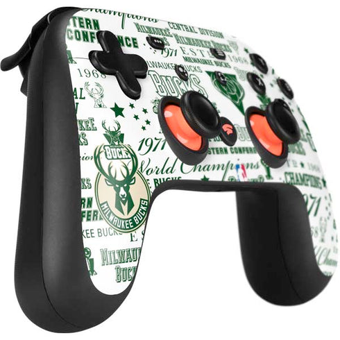 NBA Milwaukee Bucks Historic Blast New Google Stadia Controller Skin